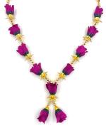 Xtore (24 Inch) Big Size Artificial Rose Garland for Photo Frame | Handmade Gulab Moti Artificial Flower Mala for God Idols - Green