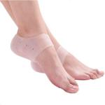 Shopeleven Anti Crack half Length Silicon Moisturizing Heel Pads Heel Socks Pain Relief Heel Cracks Foot Care Protector Pedicure Foot Care Ankle Support Flexible Pad for Men and Women Unisex