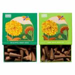 HELP US GREEN Natural Incense Fragrance Eucalyptus and Lemon GrassDhoop Cones with Holder (80 pcs) | Havan for Pooja, Home & Festivals I Natural Guggal/Loban Original |Pack of 2 (40 Cones/pack)