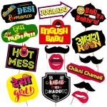 Zyozique Bride To Be Kabab Main Haddi Bachelorette Party 15 Pcs Photo Booth Props - Fun Wedding Photo Booth Props Or For Bridal Shower - Make The Perf