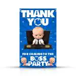 Zyozique Boss Baby Thank You for Coming Gift Tags for Birthday, Boss Baby Thank You Label Tags