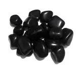 COLOUR STONE Decorative & Stylish Polished Small Black Marble Pebbles for Aquariums Fish Tanks Vase Fillers Home Garden Decor (Black-Small, 15 Kg)