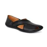 Server Casual Stylish Partywear Designer Ethnic Peshwari jutti Loafers For Men (Black) Uk Size 8