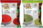 Maharaja Pure Chilli (Mild Spicy) & Coriander Powder Combo (Laal Mirchi & Dhaniya) 400g Each