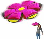 MOSTSHOP Flying Soccer Ball Magic Ball Deformation UFO Football Flat Throw Disc with LED Light