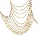 SONI JI ART'S Silver Plated Brooches for Girls White Shoulder Brooch 14