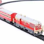 RKZ Indian Passenger Toy Train Set | Battery Operated Train Railway Tracks for Kids | Train Toys for Kids 3+ Years (Red)