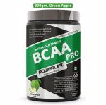 PowerLift BCAA Pro (600gm ,Green Apple) for Men & Women, with Electrolytes, Glutamine, Muscle Recovery & Endurance BCAA Powder, 7 Grams of Amino Acids, Energy drink for Workout (60 servings)