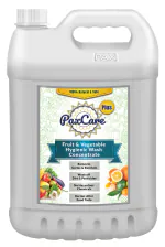 PaxCare Plus Natural and Safe Fruit & Vegetable Hygienic Wash Concentrate (Natural), 5L