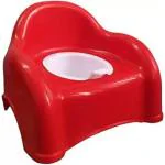 Maanit Baby Training Potty Seat with Removable Lid Potty Seat with Back Support (Red)