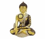 Kartique Antique Brass Buddha Statue Sculpture Idol 12 Inch Standard