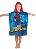 Athom Trendz Marvel Kids Spiderman Hooded Bath Towel Poncho 60 x 120 cm (MAR-06-H612)