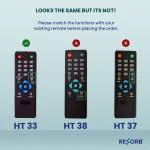 RESORB HT 33 Remote Control Compatible for Philips 2260 2220 2180 2143 2160 & 3160 Home Theatre (2260-2220-2180-2143-3160)