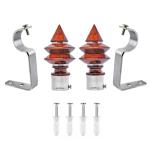 Lakdi-Baaz | Wooden Curtain Finials with Bracket for 1 Inch/25 mm Rod (R44-T-1Set)