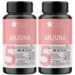 Bliss of Earth High Potency Terminalia Arjuna Bark Extract Tablets 500mg With Quick Release & Enhanced Bioavailability For Heart Health, Arjun Chhal Tablets, 60 Tablet (Pack of 2)