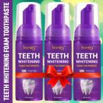 KURAIY teeth Whitening Toothpaste V34 Mousse Purple Professional Dental Care Remove Yellow Stains Fresh Breath