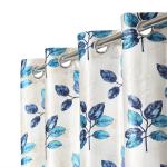 Reyansh Decor Blue Polyester Blend Long Printed Eyelet Door Curtain, 4 X 8 Ft (Pack Of 2)