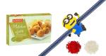 Feastive Celebrations Bikanervala Motichoor Laddu With Kids Rakhi, Roli And Chawal (Set Of 4)