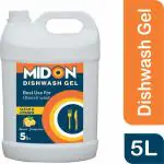 Midon Premium Concentrate PH Balanced Lemon Dishwashing Liquid Gel - 5 L