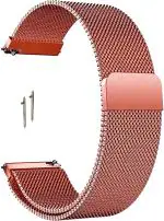 Black Lovies Pink Stainless Steel Smart Watch Strap For Samsung Gear S3 Frontier