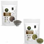 Online Quality Store Organic Combo of Chia Seeds, Pumpkin Seeds -200gm Each