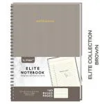 PRAGYA Elite Collection | Journal Notebook | A4 (21x29.7 CM) 160 Single Ruled Pages | 90 GSM | Hard Cover with Wire Binding | Executive Notebook of Personal and Office Notes | Pack Of 4