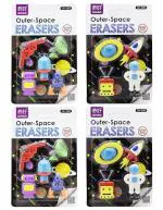 SAMVARDHAN Outer Space Theme Erasers for Kids Perfect Gifting Item | Birthday, Return Gifts (Pack of 4)