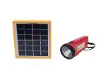 Solar Universe Rechargeable Solar Led Torch With 2 Light Modes Inbuilt Battery 2w Panel