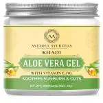 Ayusoul Ayurveda Khadi Vitamin E Aloe Vera Gel (200 g) 100% Natural for Body Skin Treatment|