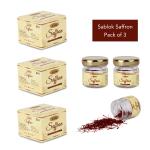 Sablok Saffron, 3 gms, premium saffron, pack of 3 - each pack contains 1gm Saffron