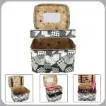 Rasafa Alluring Supreme Cosmetic bag Bridal Organizer, Makeup, Jewellery Vanity Box (Black)