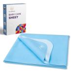 MY ARMOR Quick Dry Waterproof Baby Bed Protector Dry Sheet for Babies - (Large (100cm x 140cm), Sky Blue)