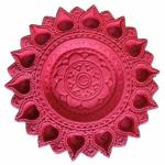 ATUL TERRACOTTA Big Diwali Handmade Clay Deepak Diya lamp Oil mitti Diya diyas Decoration mud Big Gift Terracotta Traditional Pooja Festival Designer Beautiful Handcrafted Height 2cm Dia 30cm