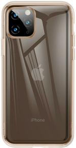 Baseus Gold Thermoplastic Polyurethane Mobile Back Cover for Safety Airbag Design Soft TPU Case Compatible with iPhone 11 Pro MAX (6.5 inch)