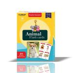 Clapjoy Multicolor Double Sided Flash Cards For Kids -Animals - 24 Months - 6 Years