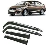 Kingsway Car Wind Deflectors Rain Guard Window Visor for Maruti Suzuki Ciaz 2014, 2015, 2016, 2017 Model, Car Door Visor with Chrome Lining Online India, Car Sun Shades