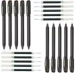 Pentel EnerGel 0.7MM Roller Gel Pen | Quick Dry Ink For Smudge-Free Writing | Ink Colour - Black | Pack of 10 Pens and 10 Refills