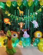 Party Propz Jungle Theme Birthday Decorations Kit -64 Pcs
