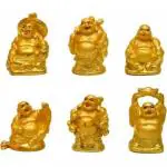 SK CRAFT Generic Laughing Buddha Set (Pack of 6)