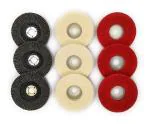 H9 Non-Woven Felt Pad Emery Flap Disc-Nylon Fiber Wheel for Sanding Buffing Polishing (4 Inch, Random Colour) (Pack of 9 Disk)