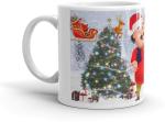 Gift4You Ceramic Merry Christmas Special Motu Patlu Tea And Coffee Cup Gift For Any Occasion, 330 Ml