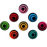 Comet Busters Beautiful Multicolor Velvet Layered Bindis (9mm) (BIN1838) Pack of 1