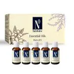 NutriGlow Essential Oils, Lavender, Tea Tree, Rosemary, Sandalwood, Jasmine, Exotic Aromas, 30ml Each (Pack of 5)
