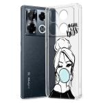 Fashionury Silicone Designer Printed Back Case Cover for Infinix Note 40 Pro Plus 5G -D2140