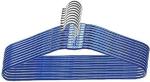 ROCKFIELD Blue Steel Cloth Hanger Stainless Steel/with Plastic Coating Hanger for Hanging Saree, Kurta, Pant, Steel Non Slip Hanger for Shirts, Trousers, etc, Coats & Clothes for Wardrobe Made in India