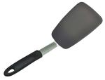 Ramkuwar Heat Resistant Silicone Spatula Turner Non-Stick Soft Grip Kitchen Tool (Black)