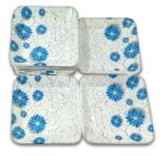 INPRO Melamine Small Snacks Plates: Lightweight Melamine Square 5.5 Inch Snacks Plate / Snacks Plates / Small Plates/ Quarter Plates / Dinner Plates / Half Plate / Kitchen crockery / Melamine dinnerware / Lunch Plate / Melamine Plates / Plate Set of 12.