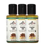 Maurya Khadi Castor Oil | Cold Pressed Castor Oil For Healthy Hair And Skin 100ml Pack Of 3