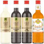 Dhampur Green Mocktail Variety Pack, Lemon Litchi, Himalayan Apple, Lime Ice Tea and Passion Fruit, 300 ml