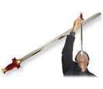 magician super sword swallowing close up street illusion magic trick